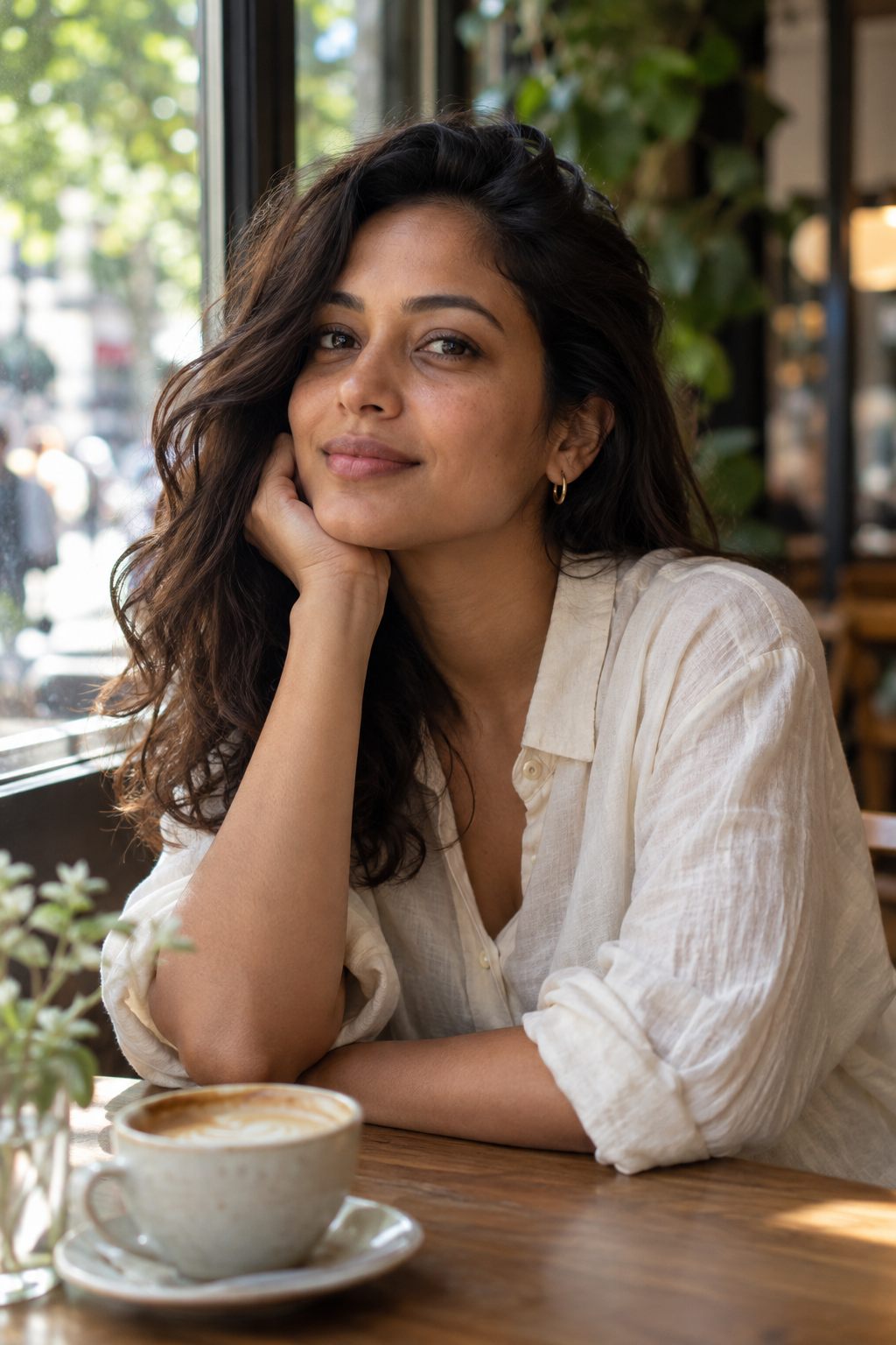 Illustrative portrait of a person in warm natural light
